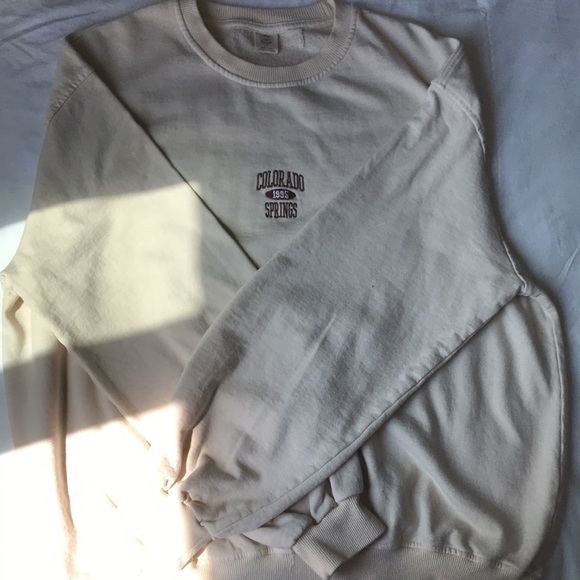 colorado springs embroidered crewneck | urban outfitters | cream | size: large - Picture 3 of 6